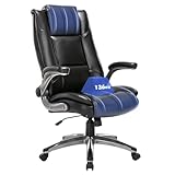 COLAMY Chefsessel aus Leder–Ergonomisch, Extra Breiter Sitz mit...
