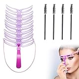8 Stück Augenbrauen Schablonen Für Anfänger,Brauenpinsel,Wiederverwendbar Diy...