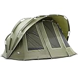 Lucx® Bobcat Angelzelt 2 Mann Bivvy Karpfenzelt 2 Personen Anglerzelt Carp Dome...
