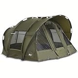 Gebraucht, Lucx® Bivvy Angelzelt Karpfenzelt Leopard, 1, 2, 3 Mann Zelt...