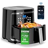 Aigostar Cube Smart WiFI - Heißluftfritteuse 7L XXL, Airfryer 1900W,...