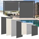 Ollewiellan Senkrechtmarkise Vertikalmarkise 140x240cm Balkonmarkise...