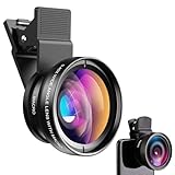 2 in 1 Handy Objektiv,0.45X Weitwinkelobjektiv und 15X Makroobjektiv,Makro...