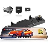 WOLFBOX Dashcam 4K + 2,5K für Rückspiegel: Front- und Rückspiegel Dashcam...