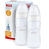 NUK First Choice+ Twin Set mit Temperature Control | kiefergerechter Trinksauger...