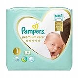 Pampers Windeln Größe 1 (2-5kg) Premium Care Windeln, 26 Stück, Bester...
