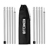 KOMCLUB Zeltstangen Teleskopstange Verstellbare Zeltstangen Edelstahl Camping...