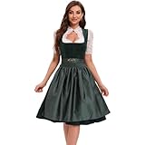 Goxozzy Dirndl Damen,Dirndl,Dirndl für Damen,Dirndl Damen Midi,60cm Grün...