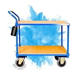 PROREGAL Tischwagen Transportwagen Handwagen Materialwagen Pro mit 2 Etagen |...