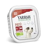 Yarrah Bio Hund Schale Pastete getreidefrei Rind, 150g, 12er Pack (12 x 150g)...