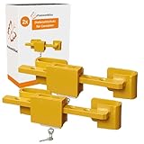 Preiswert&Gut 2x Containerschloss 4 Schlüssel: Signalgelbes Frachtcontainer...