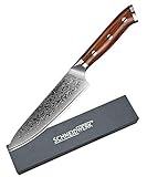 SCHNEIDWERK Allzweck-Messer Damastmesser, Küchenmesser 13 cm Klingenlänge, 67...