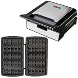 Syntrox Waffel Sticks Maker mit Wechselplatten, 1400 Watt, Edelstahl, schnelles...