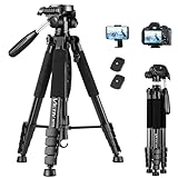 Victiv Kamera Stativ mit 52–160-185cm Höhe, leichtes Camera Tripod mit...