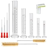 5 Stück Graduated Messzylinder Glas Set, 5ml/10ml/25ml/50ml/100ml Measuring...