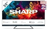 SHARP 55FQ5EG Quantum Dot Google TV 139 cm (55 Zoll) 4K Ultra HD QLED Google TV...