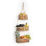 Fruit Hub - Obstkorb hängend aus Seegras - Etagere zur Wandmontage-100%...