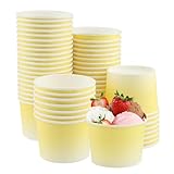 RYAN 50 Stück Eisbecher Pappe mit 50 Stück Löffeln Candybar Becher 240 ml...