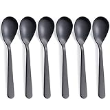 FULLYWARE Demitasse Espressolöffel, matt schwarz, Edelstahl, satiniert,...