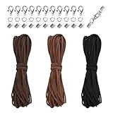 Lederband für Ketten, 3 Farben 10M x 3mm Lederschnur Lederband, Basteln...