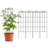 ARIFARO Metall-Gartenspalier für Kletterpflanzen 122cm (4er-Pack) Stabiles...