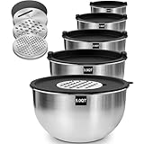 Terlulu Rührschüssel 5er Set, Edelstahl Schüssel Salatschüssel Set mit...