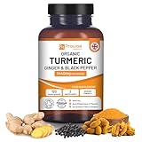 Kurkuma Curcumin 1440 mg mit schwarzem Pfeffer und Ingwer I 120 Vegane...