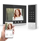 Avidsen Video-Türsprechanlage mit Glasdisplay 17,8 cm (7 Zoll), verbunden mit...