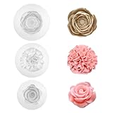 Silikonform Kerzen, 3 Stück Silikonform Blumen Gießformen Kerzen, 3D...