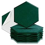 Hexagon Akustikplatten, 12 Stück, Schallabsorber Wandpaneele, 30 x 26 x 0,9...