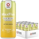 MaxiNutrition MaxFive Vegan 5 g EAA / 3 g BCAA Drink (2:1:1) Bitter Lemon, 12 x...