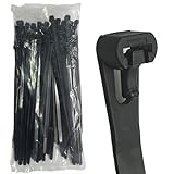 EzySup Kabelbinder Wiederverwendbar Lang,450mm x 7,6mm,100 Stück,Schwarz