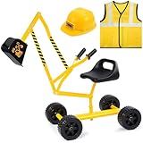 Bagger Spielzeug für 3-8 Jahre alte Jungen: Aufsitzbagger Spielzeug Sandbagger...