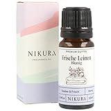 Nikura Frische Leinen (Blumig) Duftöl - 10ml | Perfekt für die Seifen- und...