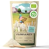 NaturaleBio Flohsamenschalen Gemahlen, 99% Reinheit, 200g natürliche Flohsamen...
