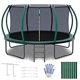 SAIBERTAN Trampolin Outdoor Ø 244/305/366cm | EN-71-Zertifizierung | Rundes...
