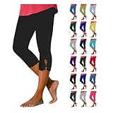 EMATOP 3/4 Leggings Damen Sommer Sport Jogginghose High Waist Sporthose...