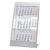 Truento 3-Monats-Tischkalender zum Aufstellen für 2 Jahre (2025 & 2026) inkl....