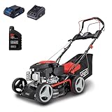Scheppach Rasenmäher RM420AE | 5in1-3,5PS | Schnittbreite 420mm | 45L Fangkorb...
