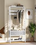YITAHOME Garderobenregal mit Schuhschrank, freistehender Dielenbaum mit Bank und...