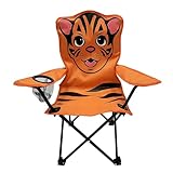 Mojawo Kinder Anglersessel Orange Campingstuhl Faltstuhl Anglerstuhl Motiv Tiger...