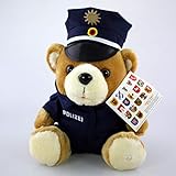 Polizei Teddy mit achteckiger Mütze