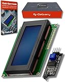 AZDelivery HD44780 2004 LCD Display Bundle Blau 4x20 mit weißen Zeichen mit I2C...