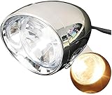 Aeromdale 10,2 cm Motorrad Fahrrad Chrom Bullet Scheinwerfer Spot...