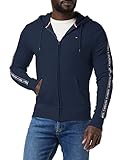 Tommy Hilfiger Herren Hoodie mit Reißverschluss Zipper, Blau (Navy Blazer), L
