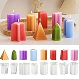 EPODA Silikonform Kerzen Gießformen Geometrie Stumpen DIY Kerzenformen...