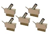 5er Set Unkraut Fugenbürste mit je 29 x 30 Metall-Borsten und Schaber gegen...