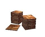 SAM Holzfliese 02, Akazienholz massiv + geölt, 44 Fliesen für 4m², 30x30 cm,...
