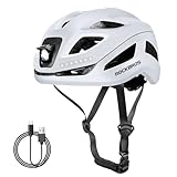 ROCKBROS Fahrradhelm mit Licht, MTB Helm Herren Damen mit USB 1800 mAh...