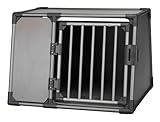 TRIXIE Hunde-Transportbox Aluminium in graphit – M-L: 61 × 65 × 86 cm,...